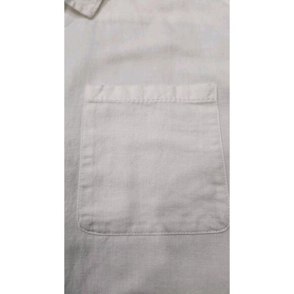 Carbon 2 Cobalt Linen Cotton Blend Button Down Shirt White Men Sz XL Long Sleeve - Picture 4 of 9